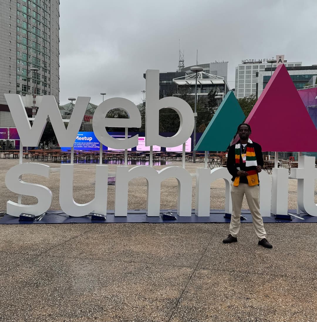 Emperor Roy at Web Summit Lisbon 2025 sign
